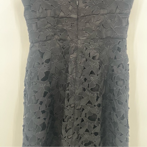 J Crew NWT Black Lattice Lace Fit and Flare Dress - Picture 10 of 14